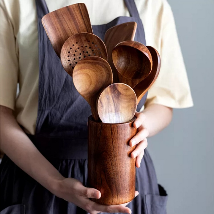 BowLift | Ecochef – Set of Teak Kitchen Utensils