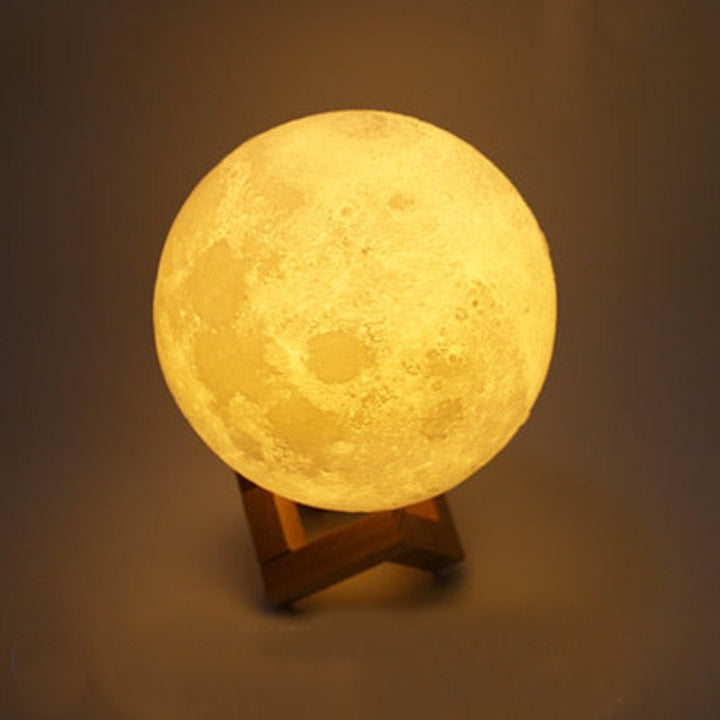 Rechargeable 3D Moon Night Light, with Touch Control &amp; USB Charging Cable, Best Gift for Friends, Kids and More