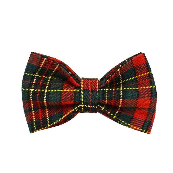 BowLift | Christmas Pet Collar Plaid With Green Background Dog Rope Leash Suit