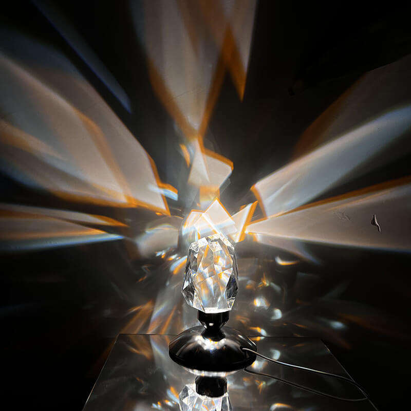 LuxorLite Diamond Crystal LED Table Lamp | Luxurious Mood Light | 3 or 16 colour Change | Wireless Night Light