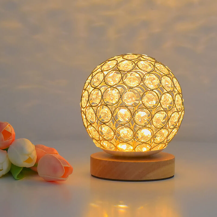 Modern Minimalistic Round USB Rechargeable LED Night Light Table Lamp