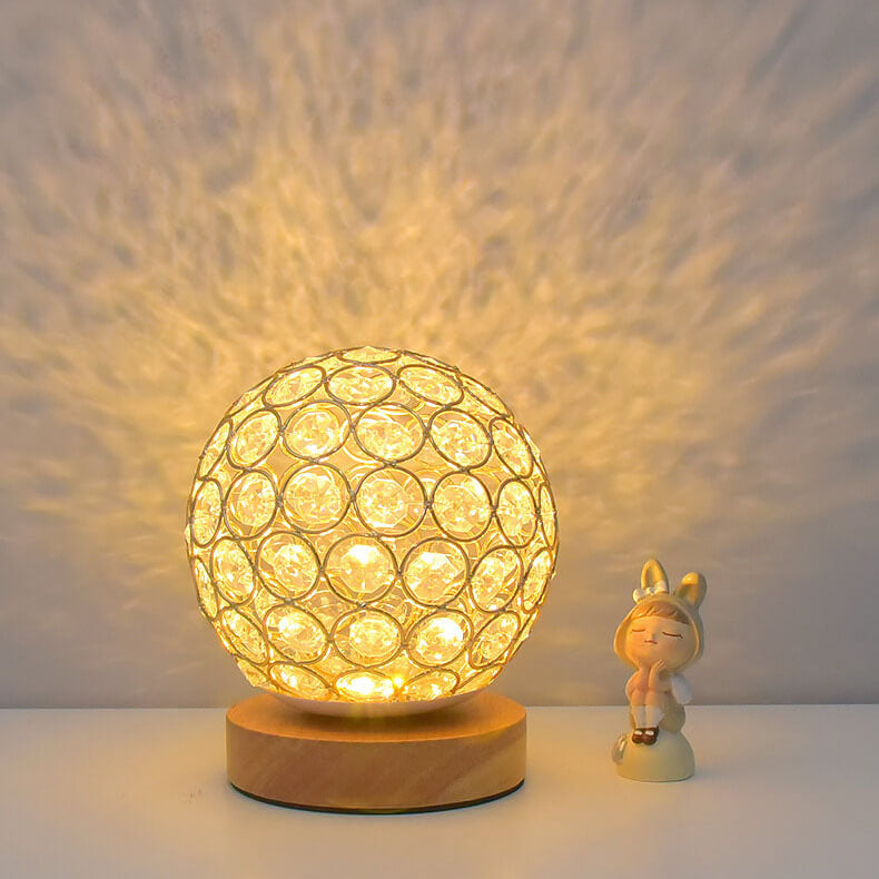 Modern Minimalistic Round USB Rechargeable LED Night Light Table Lamp