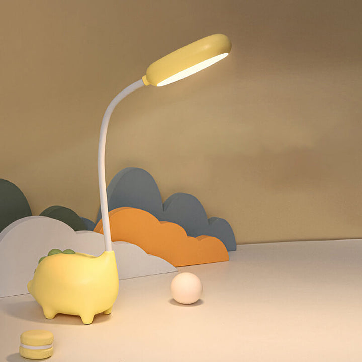 Rechargeable LED Desk Lamp with Cartoon Dinosaur Eye Care
