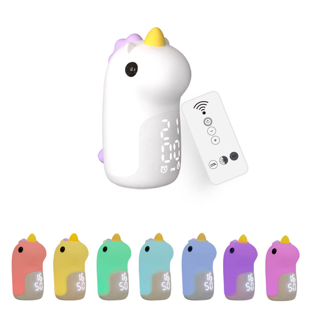 Unilora DreamLight Alarm Clock | Unicorn Design | Timer &amp; LED Night Light | Nursery Decor