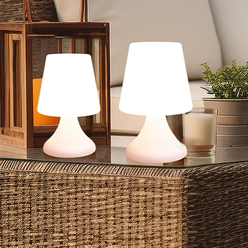Modern Minimalist PE Cup Shape USB LED Table Lamp Night Light For Outdoor Patio |