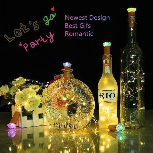 Led Bottle Light Cork Night Light DIY Decor |