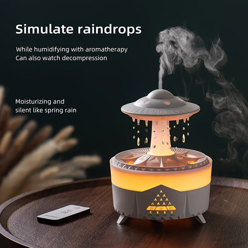 BowLift | Relaxing Raindrop Aromatherapy Essential Oil Diffuser - LED Light &amp; Humidifier