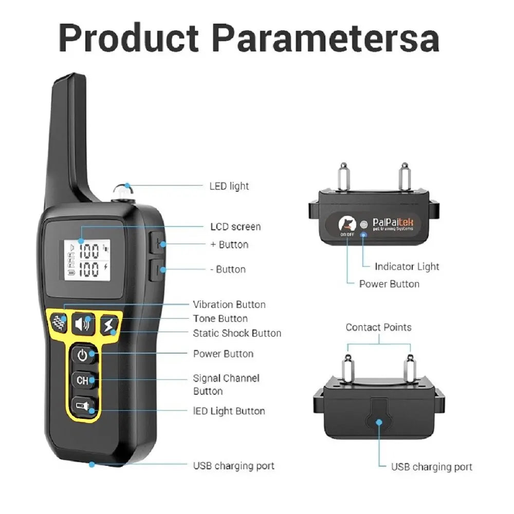 BowLift | 1000m Dog Training Collar – Waterproof, Rechargeable with Remote Control for Small, Medium &amp; Large Dogs