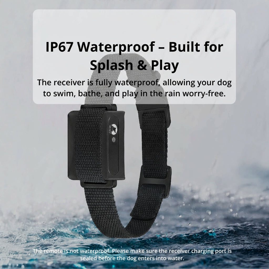 BowLift | 1000m Waterproof Dog Training Collar | Rechargeable, Remote Control &amp; Adjustable for Small, Medium, and Large Dogs