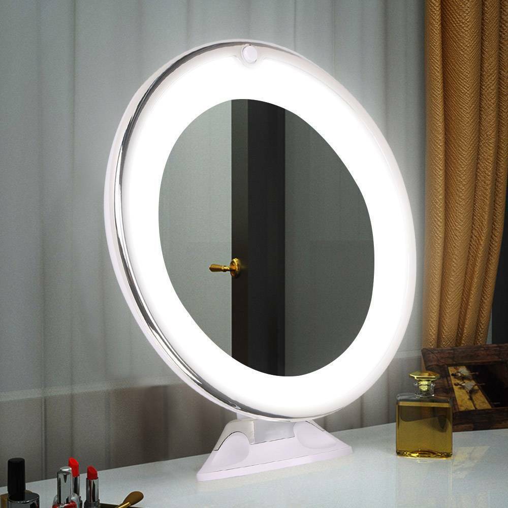 Lunora LED Makeup Mirror | 10x Magnification | 360° Rotatable | Compact &amp; Travel-Friendly