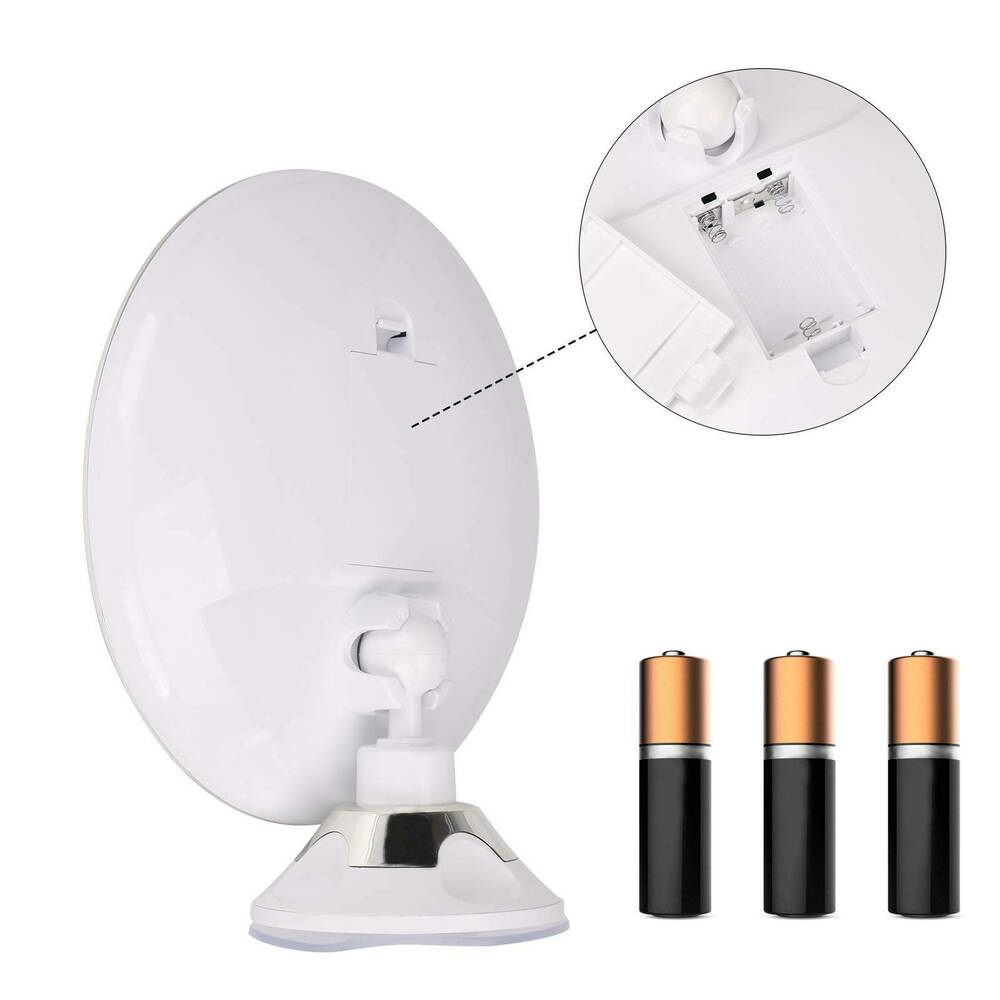 Lunora LED Makeup Mirror | 10x Magnification | 360° Rotatable | Compact &amp; Travel-Friendly