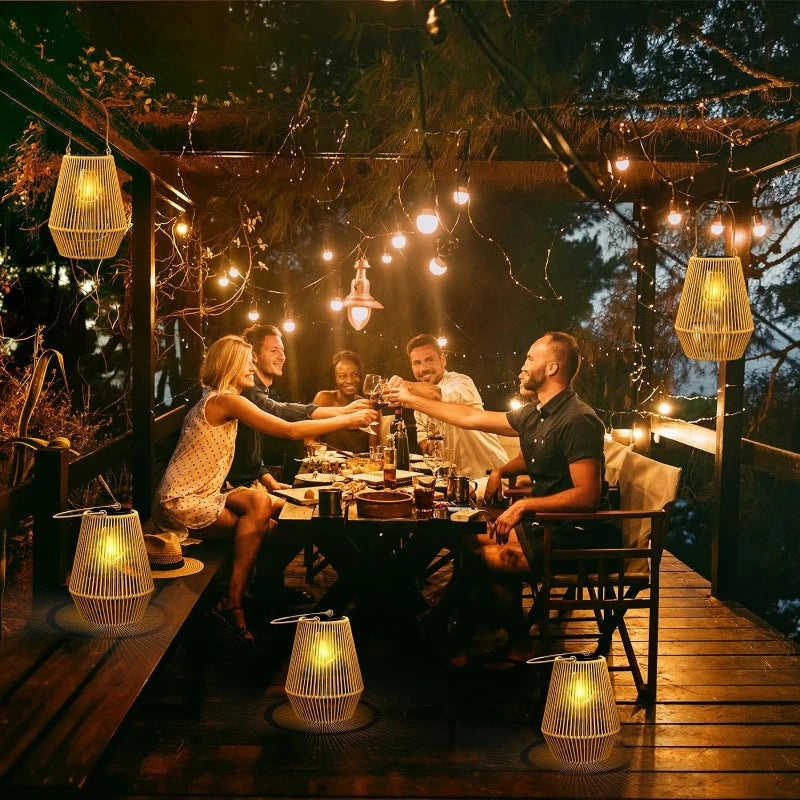 Solar Outdoor Handwoven Garden Lamps | Waterproof Landscape Light for Villa &amp; Terrace Decoration - Alpho