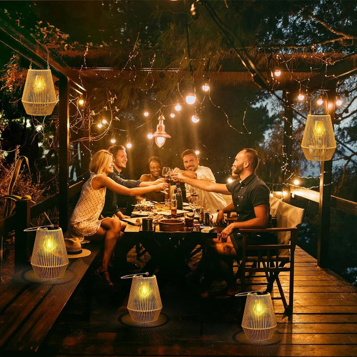Solar Outdoor Handwoven Garden Lamps | Waterproof Landscape Light for Villa &amp; Terrace Decoration - Alpho