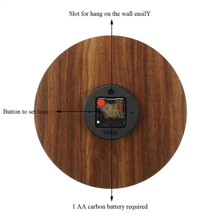 Glowtic Illuminating Wall Clock | Wood Design | Silent | Night Light | Nordic Style | Gift Idea
