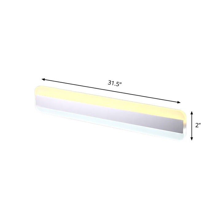 31.5"/39"/47" Width linear makeup mirror light modern acrylic LED bathroom light above the mirror with reflector