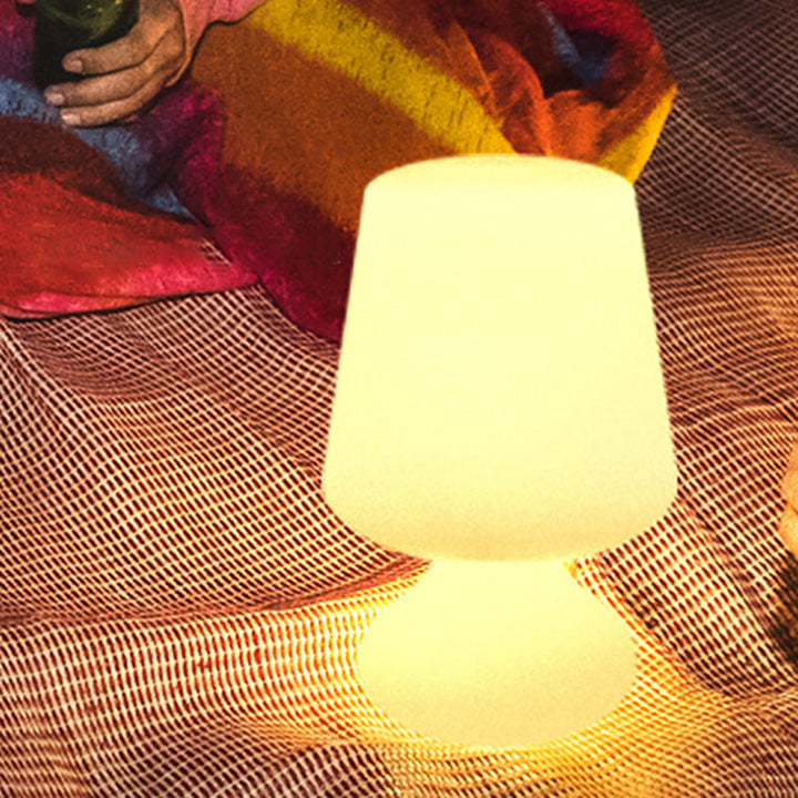 Modern Minimalist PE Cup Shape USB LED Table Lamp Night Light For Outdoor Patio |