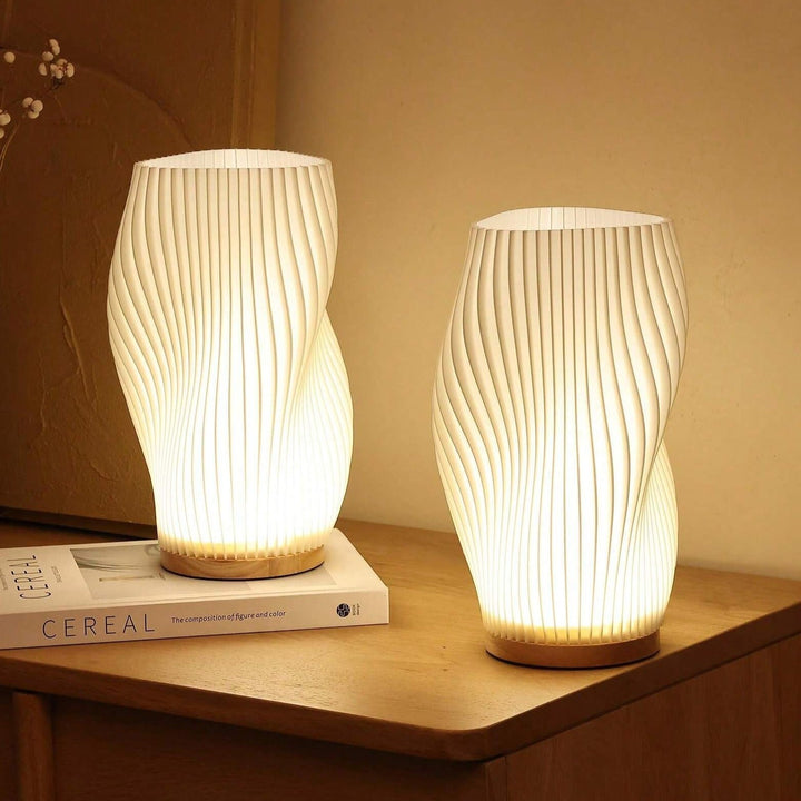 USB-Driven &amp; Elegant Wave-Design Table Lamp | WaveGlow