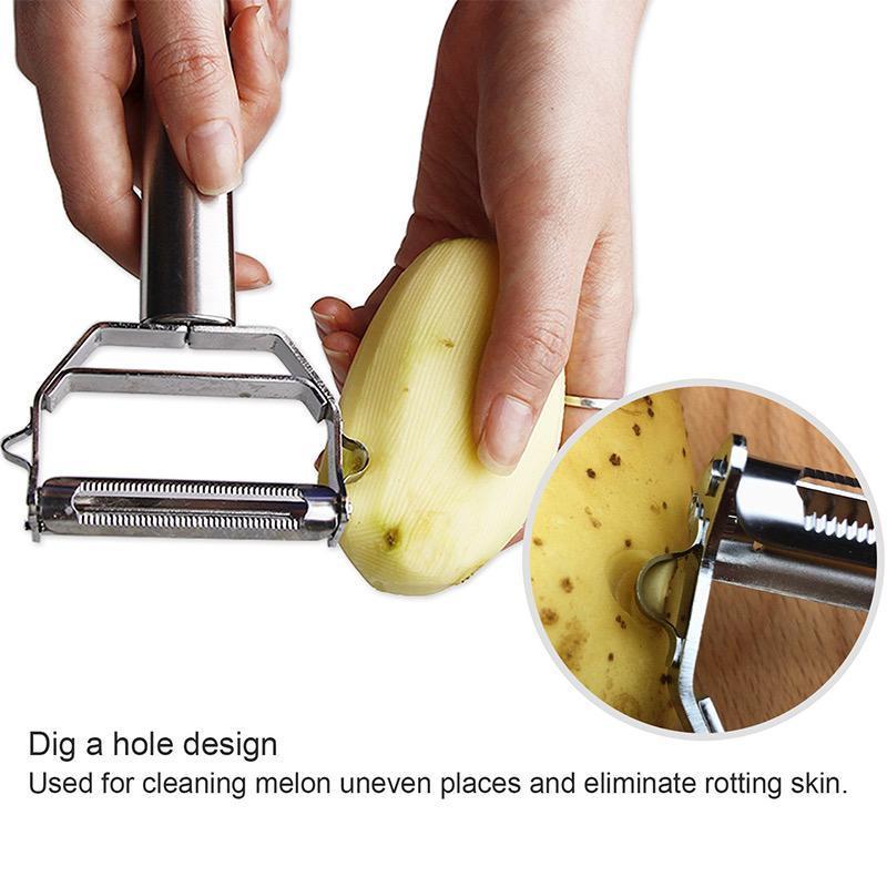 BowLift | Ultra-sharp stainless steel multifunctional vegetable peeler &amp; julienne cutter