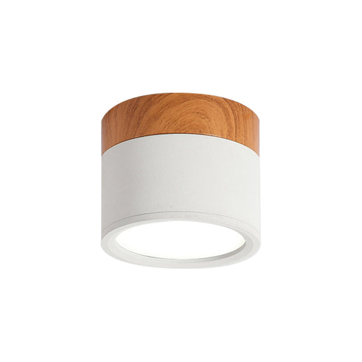 Small ceiling light Macaron metal kitchen bar recessed lighting in yellow/blue/black and wood