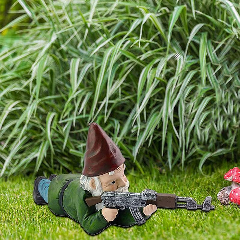 BowLift | Military Garden Gnome with Camouflage Uniform