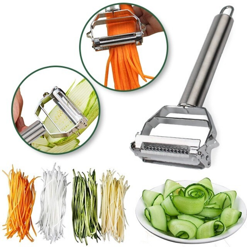 BowLift | Ultra-sharp stainless steel multifunctional vegetable peeler &amp; julienne cutter