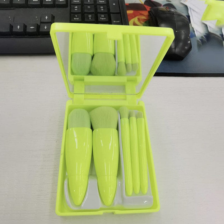 Portable Makeup Brush with Mirror