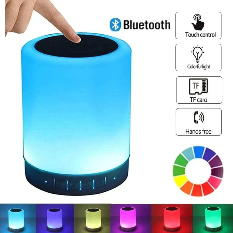 colourful LED Night Light Bluetooth Touchpad Wireless Speaker