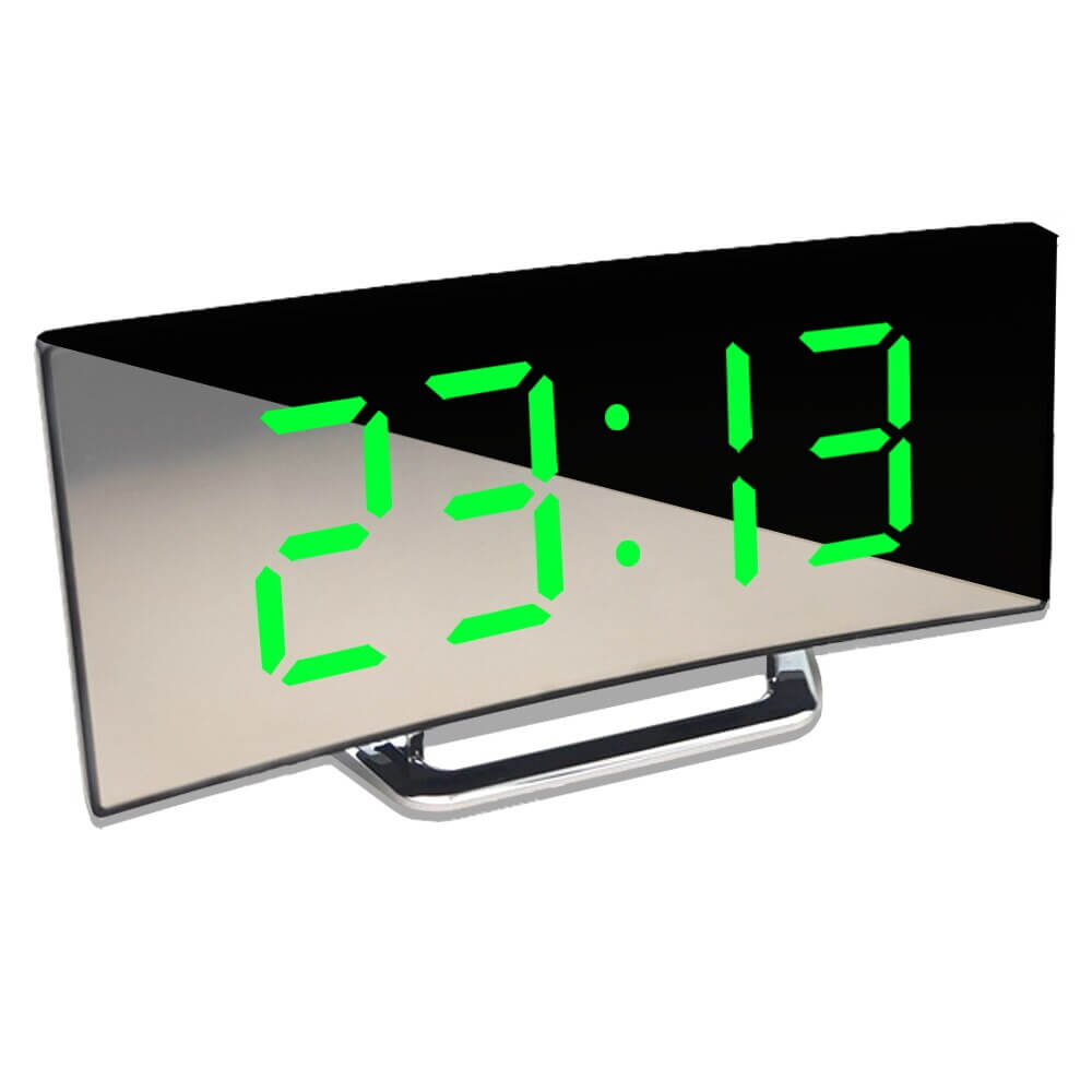 Curved LED Digital Alarm Clock - Rass