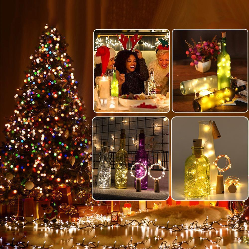 Led Bottle Light Cork Night Light DIY Decor |