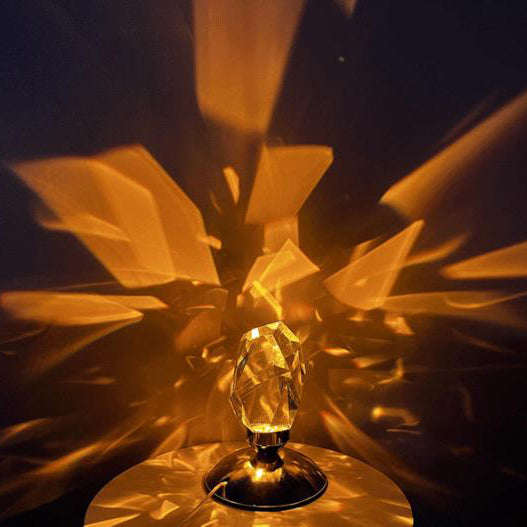 LuxorLite Diamond Crystal LED Table Lamp | Luxurious Mood Light | 3 or 16 colour Change | Wireless Night Light