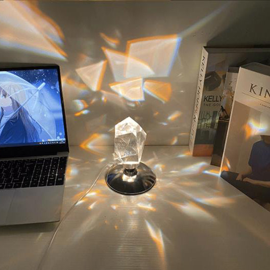 LuxorLite Diamond Crystal LED Table Lamp | Luxurious Mood Light | 3 or 16 colour Change | Wireless Night Light