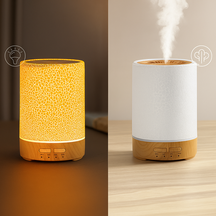 Essential Oil Diffuser with LED Night Light – Quiet Cool Mist – Bedroom &amp; Home Relaxation