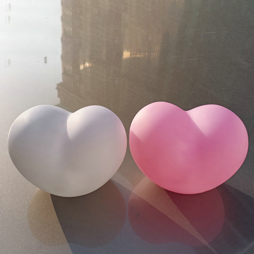LuvSphere Silicone LED Night Light | Heart-Shaped Design | Table Lamp | Warm Mood Light | Decorative