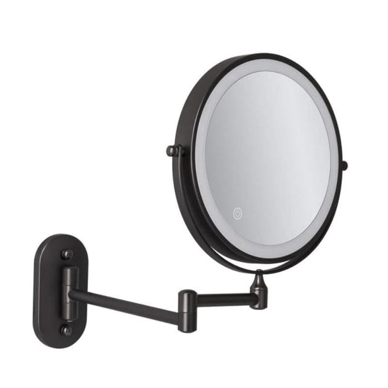 Black LED Rechargeable Makeup Mirror – 3-colour Light