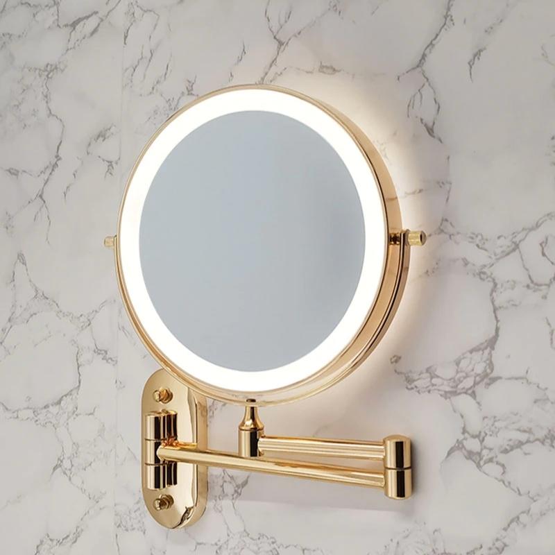 LED cosmetic mirror with magnification &amp; USB battery |