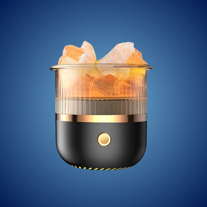 SereniGlow Crystal Salt Humidifier | USB Aroma Diffuser – Night Light &amp; Air Purifier – For Relaxation, Stress Relief &amp; Improved Air Quality