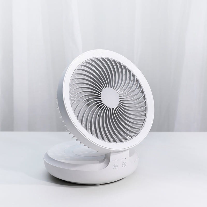 Rechargeable Foldable Desktop Fan, with Four Modes, Night Light and Adjustable Angle, for Study, Sleep, Work and Outdoors |