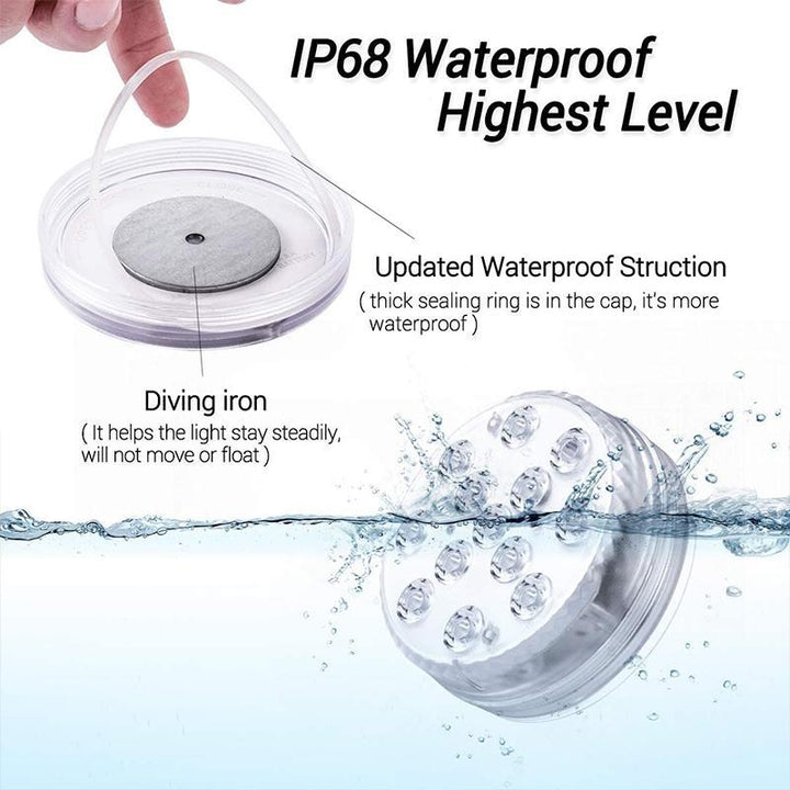 Remote control waterproof magnetic suction LED lamp