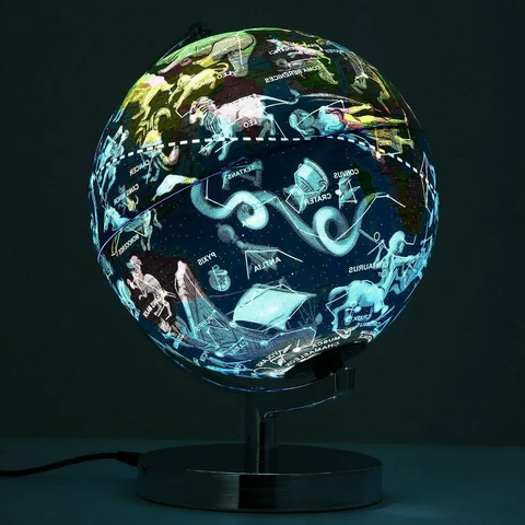 World Globe Led Constellation Map &amp; Night Light