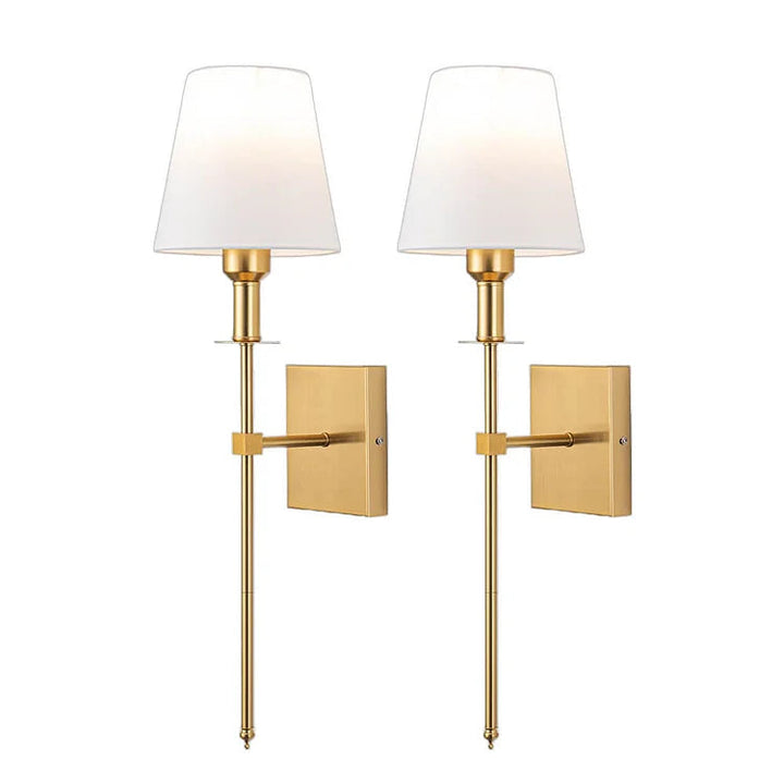 (2 Pieces) Wired Wall Lamp – Stylish Lamp Set for Lighting Above a Mirror or Bed