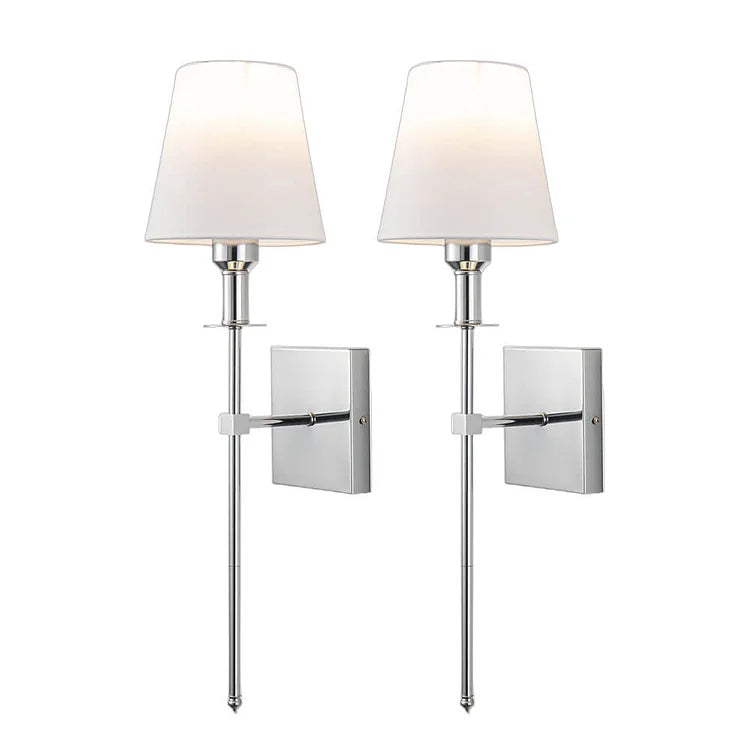 (2 Pieces) Wired Wall Lamp – Stylish Lamp Set for Lighting Above a Mirror or Bed