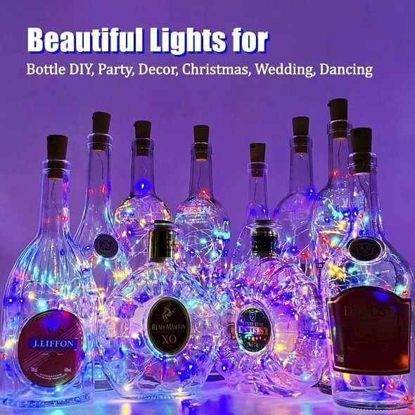Led Bottle Light Cork Night Light DIY Decor |