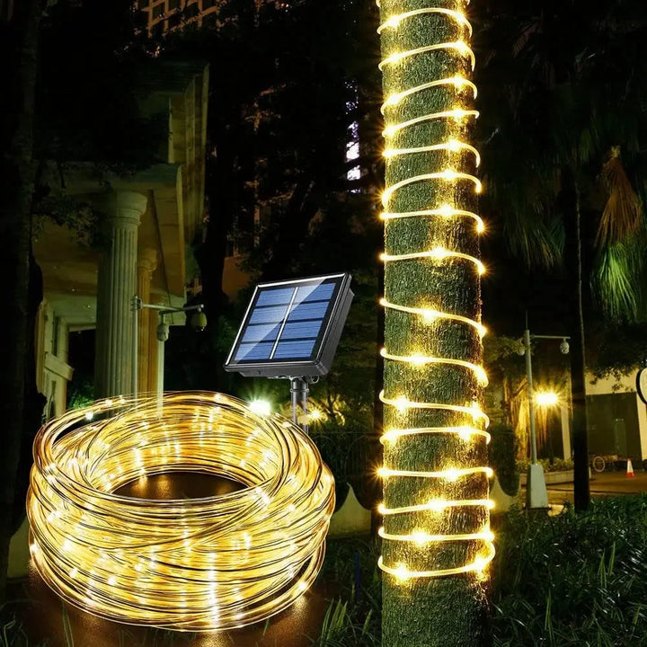 LED Solar String Lights - Outdoor Waterproof Lights for Christmas, Garden, Lawn, Trees, Fence, and Pathway Decor