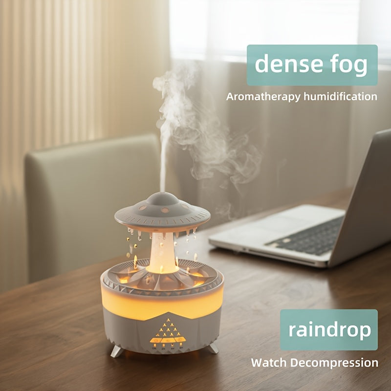 BowLift | Relaxing Raindrop Aromatherapy Essential Oil Diffuser - LED Light &amp; Humidifier