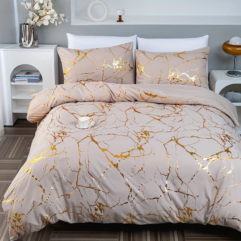 Marble Design Duvet Cover Set for Modern Bedroom