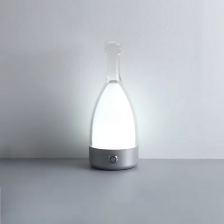 Wine Bottle Desk Lamp with Bluetooth Speaker – Rechargeable Modern Bedside Night Light