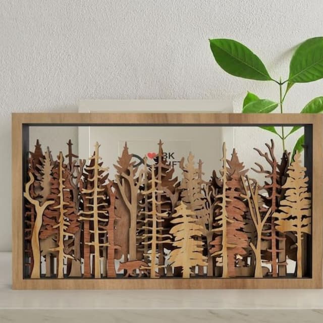BowLift | Wall Decor - WoodForrest 3D - Enchanting Forest Scene - Fox &amp; Tree Shadow