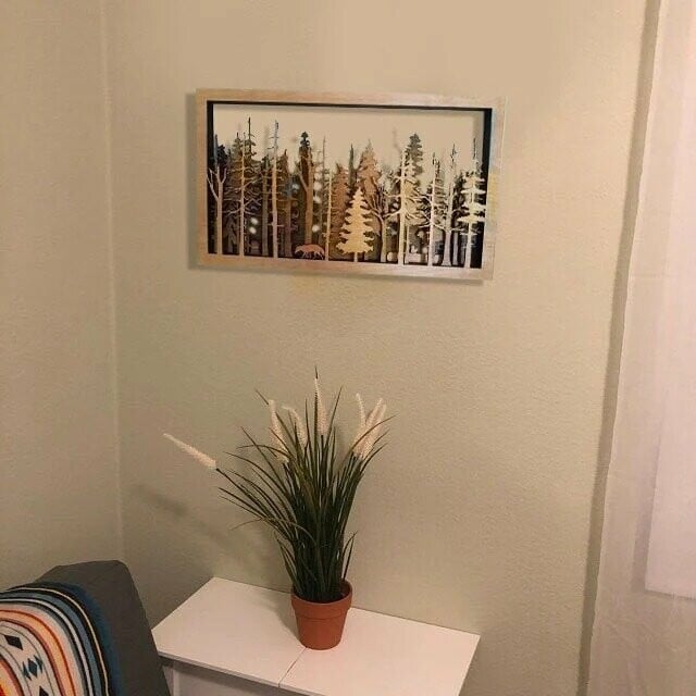 BowLift | Wall Decor - WoodForrest 3D - Enchanting Forest Scene - Fox &amp; Tree Shadow