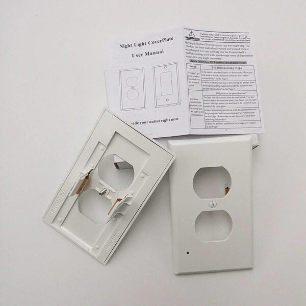 Pack 4x LED Night Light Outlet Cover | Energy-Efficient, Automatic Sensor &amp; Safe for Kids&