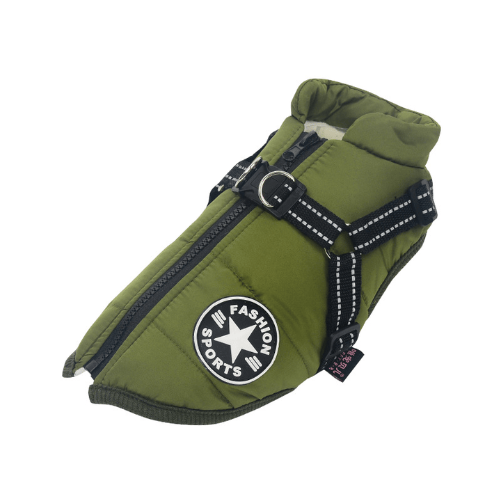 Winter Dog Jacket with Harness | Bowlift